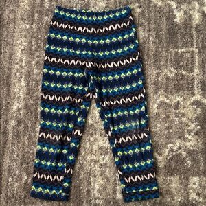 Patagonia Kids’ Chevron Geo Print Fleece Thermal Bottoms